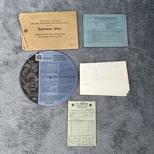 Garrard 210 209 Four Speed Record Player Changer Manual Paperwork Receipts